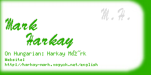 mark harkay business card